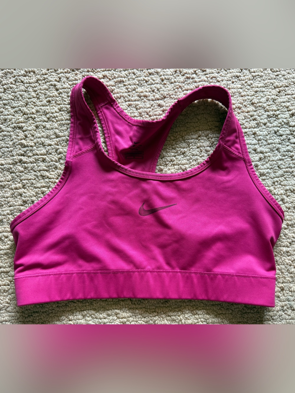 Nike Women's Dri-FIT Racerback Sports Bra - Fuchsia